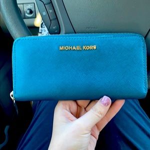 Michael Kors blue wallet